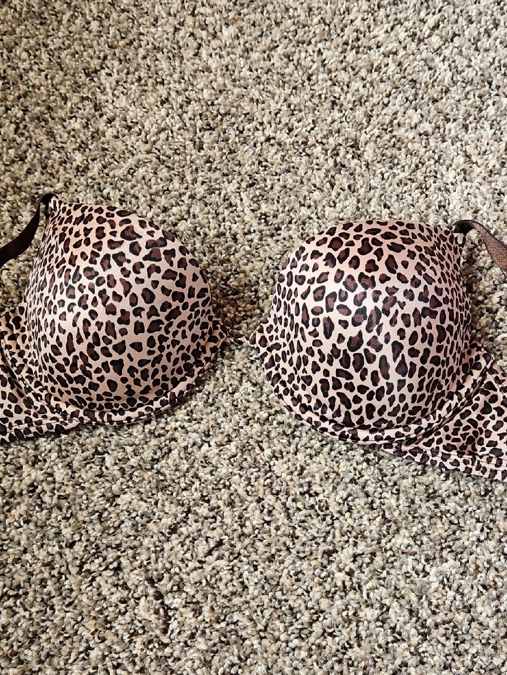 Wonderbra Brown and Black Leopard Print Bra